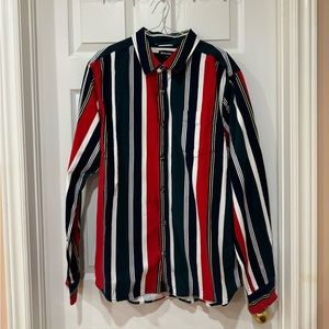 Men’s Multicolor Plaid Flannel Fleece Button Up Shirt Warm NEW